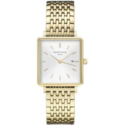Rosefield QWSG-Q09 Damen-Quarzuhr Rechteckig Goldfarben
