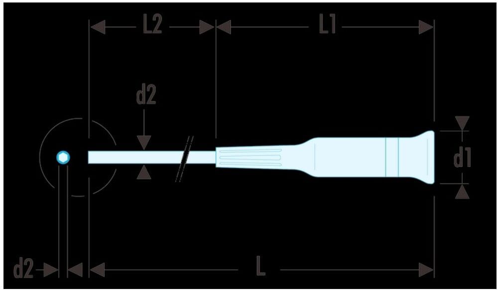 Facom Handschrauber antistatisch 2,5x35mm (AEF.2.5X35)