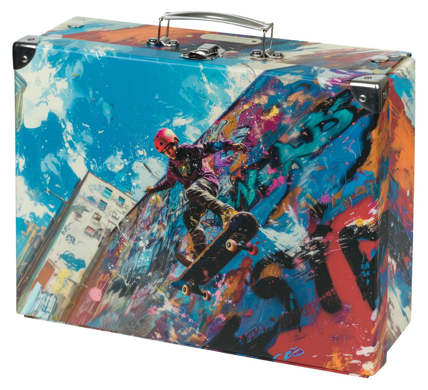 Baagl Opvouwbare schooltas Skatepark met metalen details