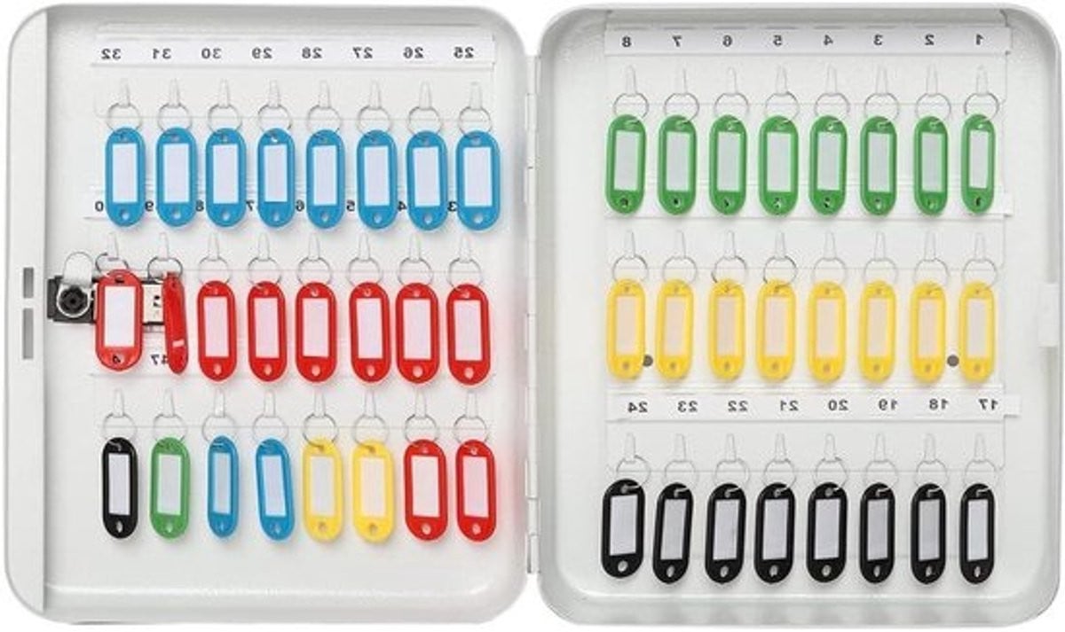 Wandmonteerbare Sleutelkast met Combinatieslot en 48 Haken - Veilige Sleutelopbergdoos