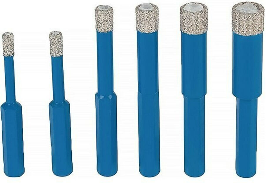 TYROLIT Fliesenbohrset DDT HEX 6-tlg.D.5,6,8,10,12,14mm Schaft HEX (34393131)