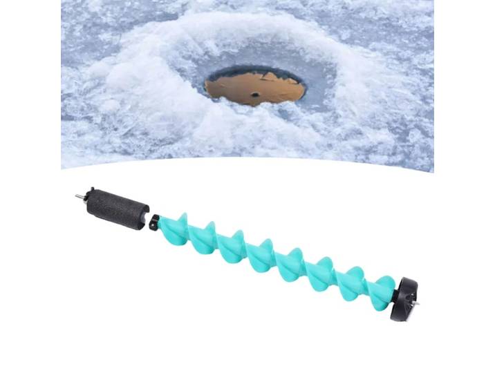 Foret à tarière 5 pouces de diamètre de forage foret à glace en nylon avec flotteur et adaptateur polyvalent pour foret à glace pour eau profonde