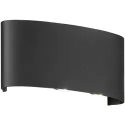 Außenwandleuchte Berlin Schwarz max. 6x0,5 Watt Wandlampe