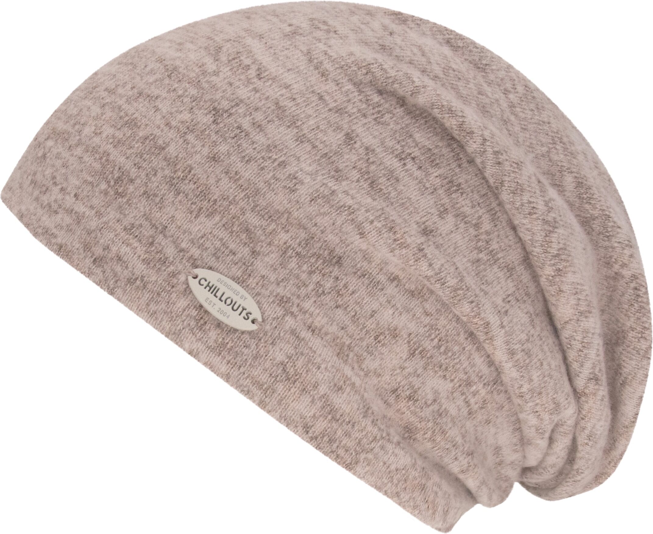 Beanie CHILLOUTS "Vaiana Hat", Damen, beige (dusty pink), Strick, Viskosemischung, Mützen Beanie, Leichte Long Beanie in neutralen Farben