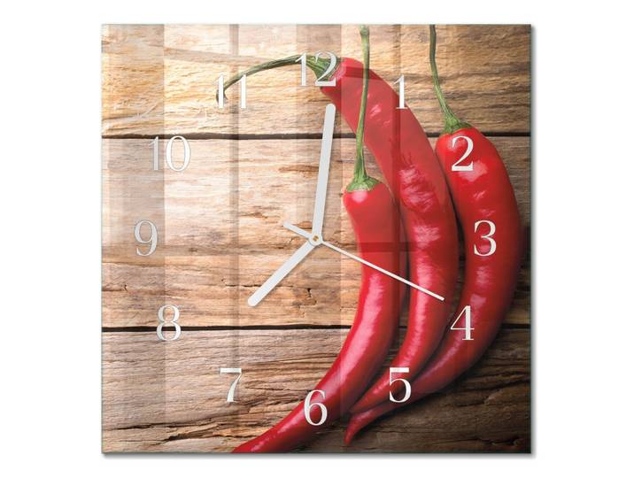 WANDUHR 30x30 cm - Chilischoten