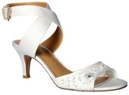 Women's Soncino Sandals by J. Renee® in White Lace (Size 6 1/2 M)