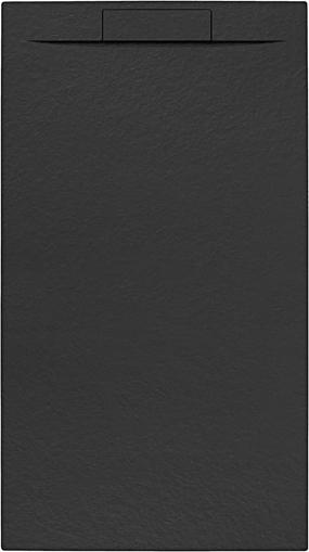 Fusion Rechteckige Duschwanne Gussmarmor 80 x 120 cm, schwarz
