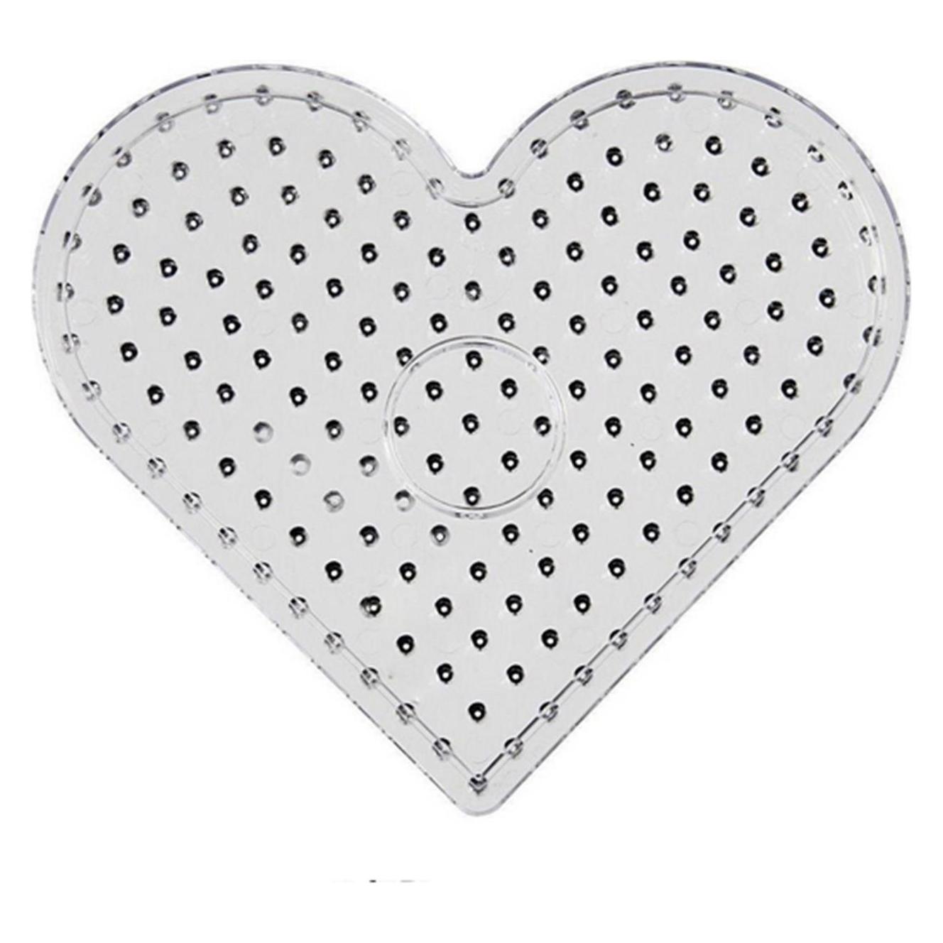 Creativ Company Bügelperlen Platten JUMBO Herz Transparent (753250)