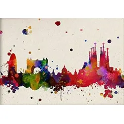 POSTER Stadt Barcelona A3 Rahmenlos