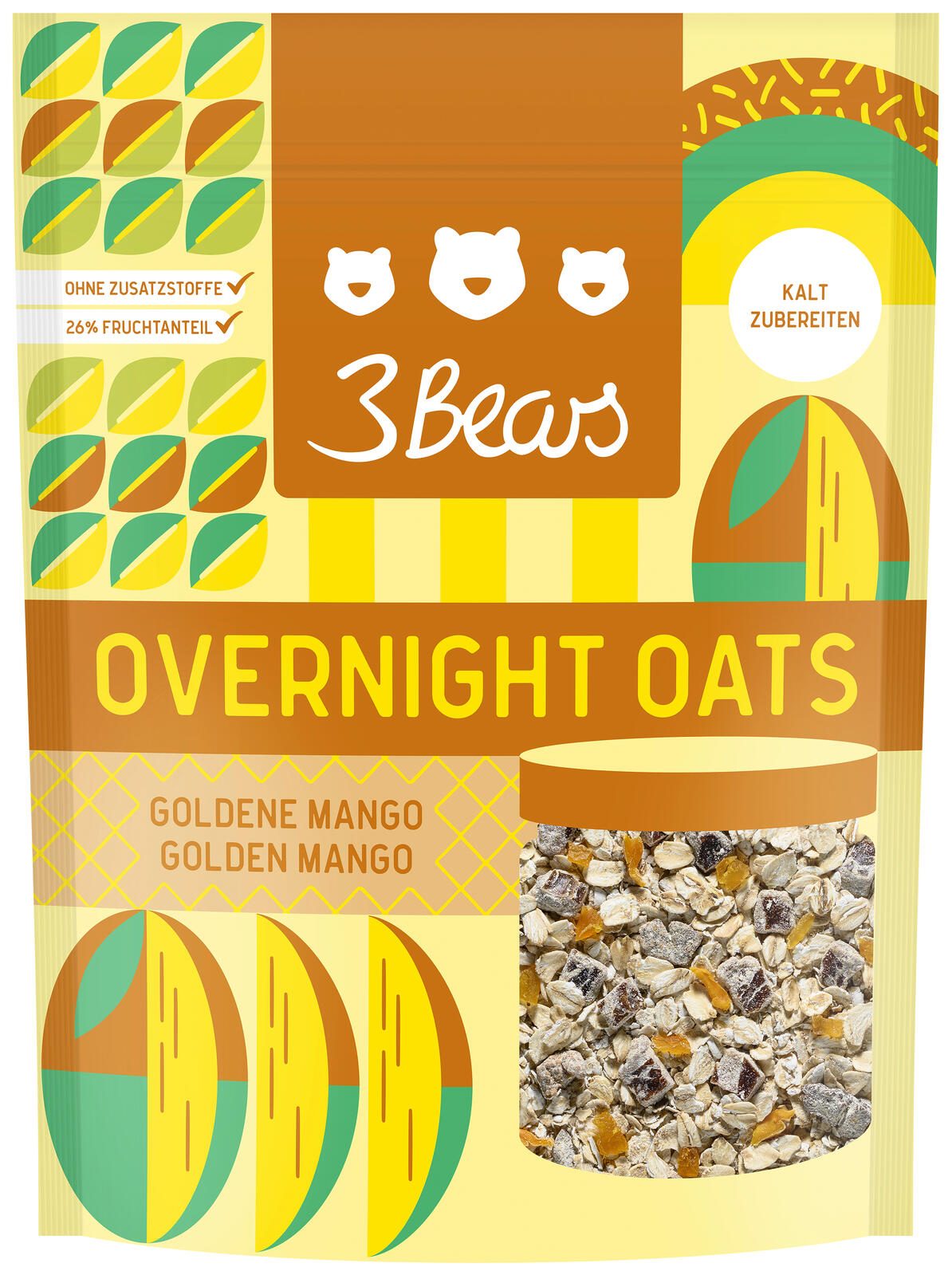 3Bears Overnight Oats - Goldene Mango 400,0 g 7000706