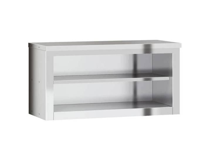 Moderne Armoire murale de cuisine avec étagère acier inoxydable Stockage des aliments @EU64883