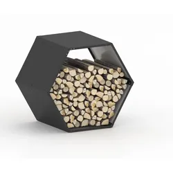 HC Garten & Freizeit Brennholzlager aus aus verzinkten Stahlblech, ca.94 x 60 x 77cm - Anthrazit