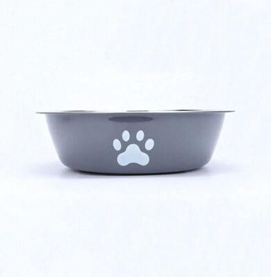 Uplift Essentials Stainless Steel Anti Slip Pet Feeding Bowl gray m