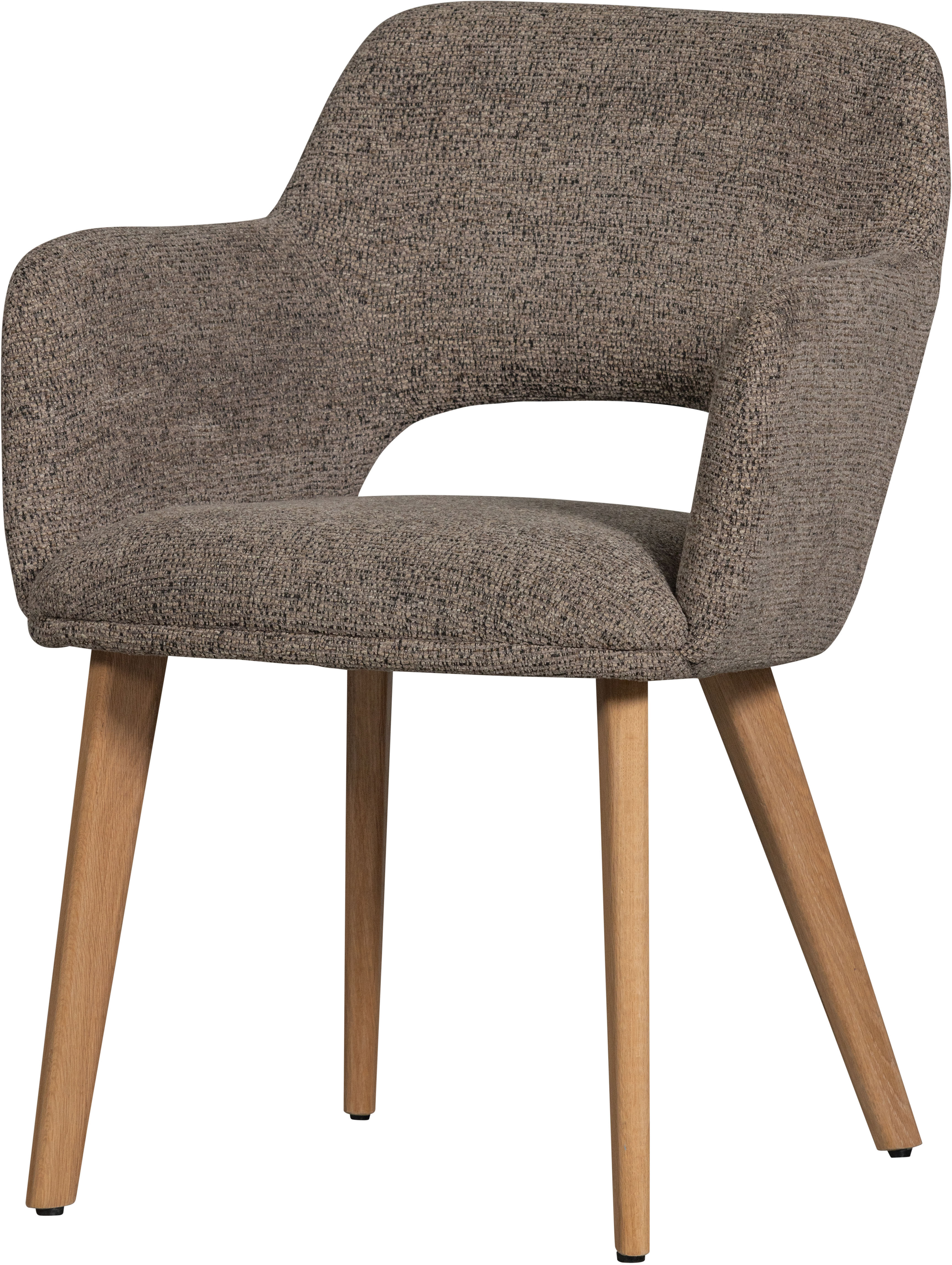 Esszimmerstuhl WOOOD, braun (taupe), H:86cm, Stühle, Esszimmerstuhl taupe B/H/T: 86cm, heller Fuss