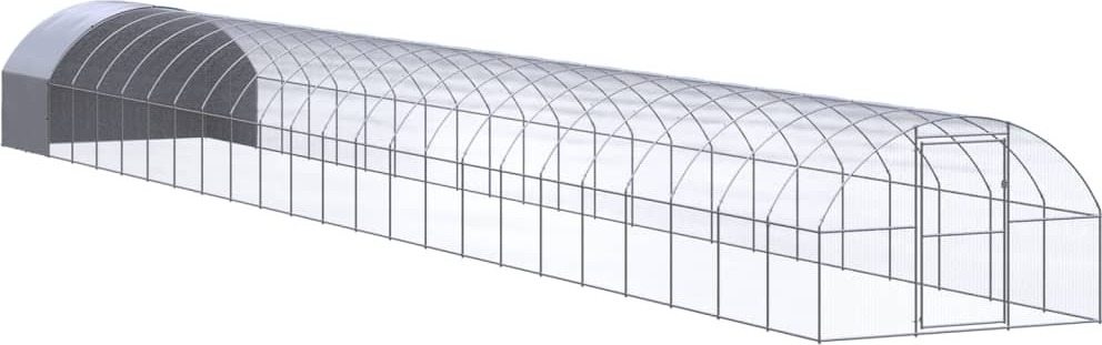 Outdoor-Hühnerstall 3x24x2 m Verzinkter Stahl