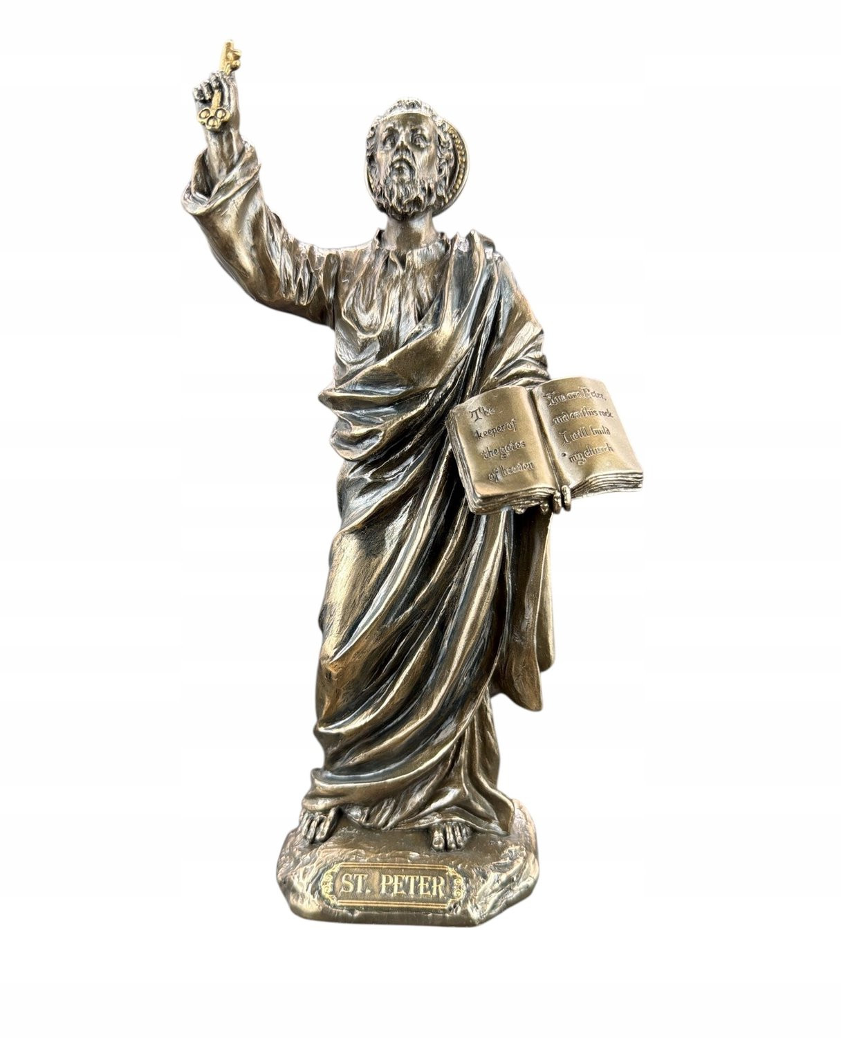 Figuur Apostel Sint Petrus - Bronzen Decoratie voor op tafel