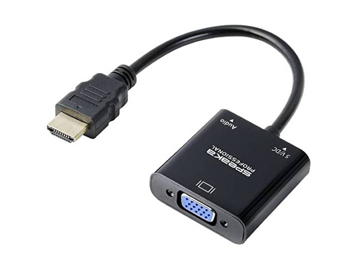 SpeaKa Professional SP-10352148 HDMI/VGA Adapter [1x HDMI - 1x VGA] Zwart 0.15 m