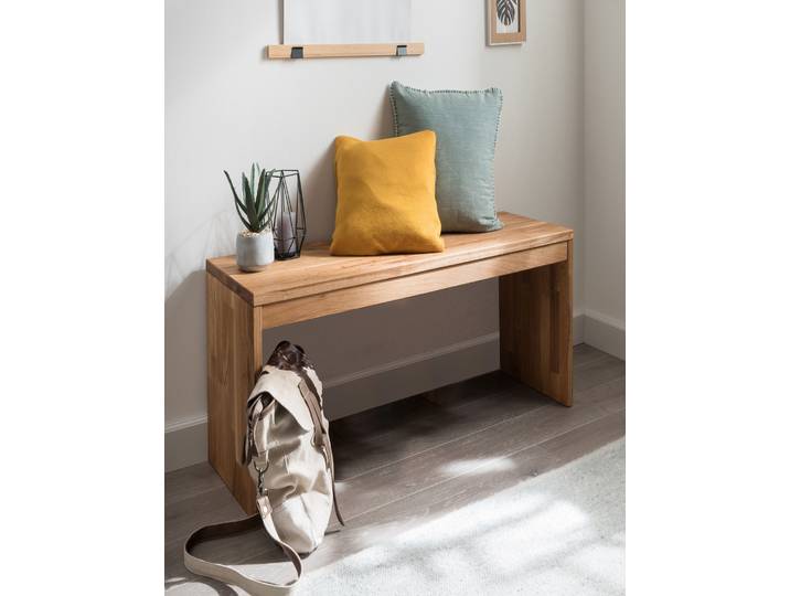 Bank HOME AFFAIRE Dura - Sitzbank aus Massivholz – langlebig & vielseitig , braun (eiche), B:82cm H:45cm, FSC-zertifiziertes Massivholz, Sitzbänke, Bank, Langlebige Qualität, robust & rustikal, mehrere Grössen und Varianten
