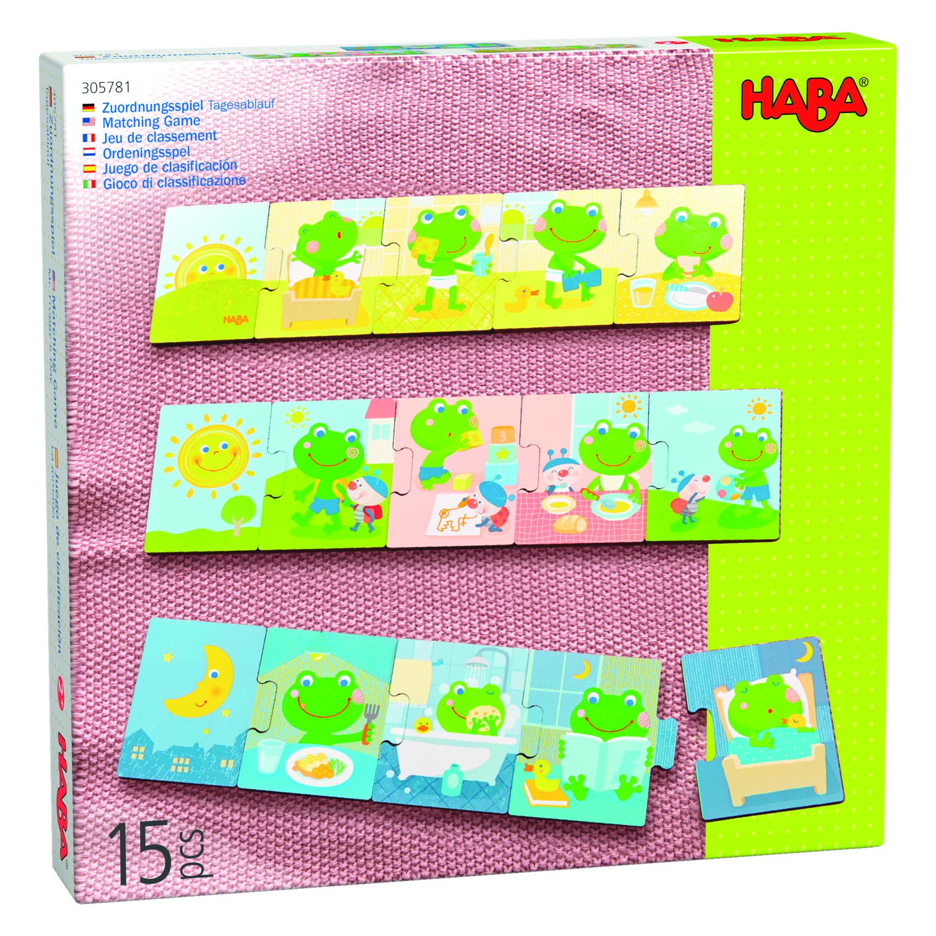 Haba Zuordnungsspiel Tagesablauf (Deutsch, Englisch, Französisch, Italienisch) (305781)