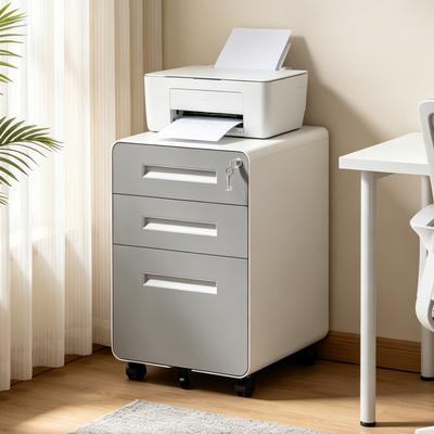 Kodotan sofa 3 Drawer Metal Mobile File Cabinet with Lock, All-Steel Metal Storage Cabinet on 360°Wheels, Holds A4/Letter/Legal Files