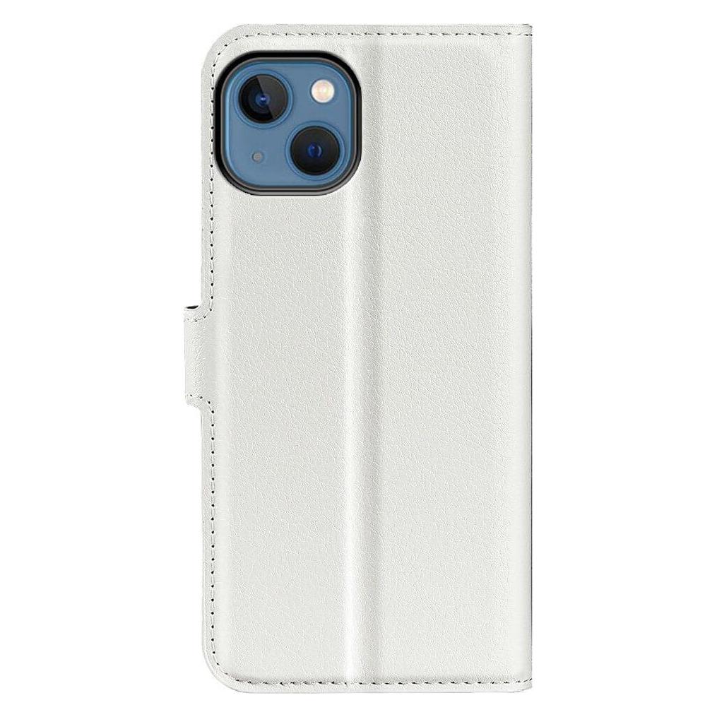 Cover-Discount iPhone 14 Plus - Leder Etui Hülle weiss (Apple iPhone 14 Plus) (101134378B)