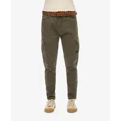 Superdry für Damen. W7010925A Cargohose Skinny grün (30/28), Lässig, Baumwolle