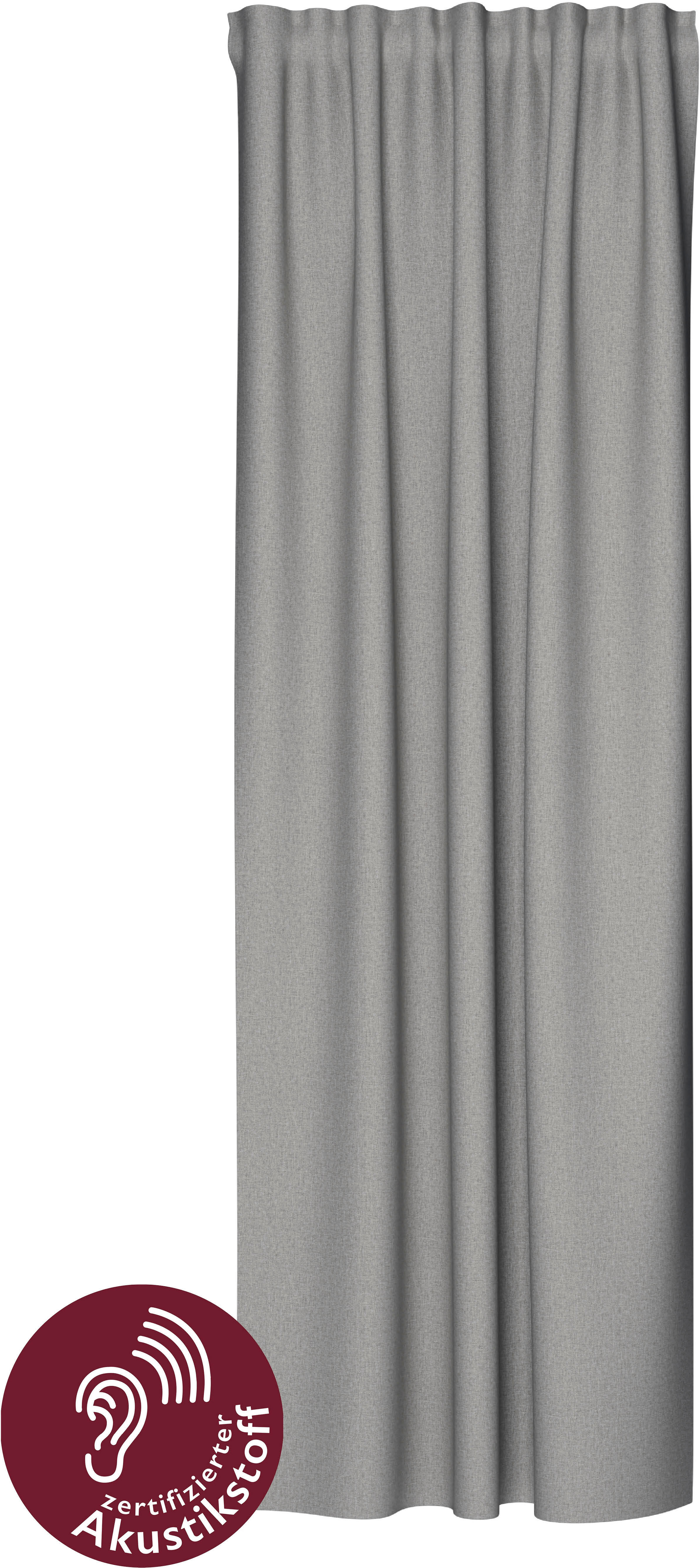 Vorhang HOMING "Allen, 1 Stück, verdeckte Schlaufen, blickdicht, Thermo" Gr. 1, grau (taupe), B:140cm H:245cm, Polyester, Gardinen, Vorhang, blickdicht, Akustik, Lärmschutz, Wohn-, Schlaf-, Kinderzimmer, Thermo taupe 245cm, verdeckte Schlaufen, 140cm