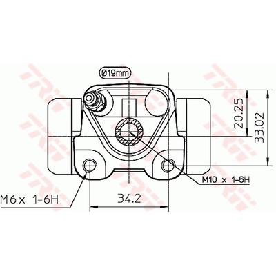 TRW Radbremszylinder BWD270 für TOYOTA