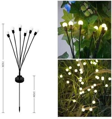 Inspired Living Solar Swaying Firefly Garden Lights For Outdoor Pathway Yard And Patio Decor 6head warm White