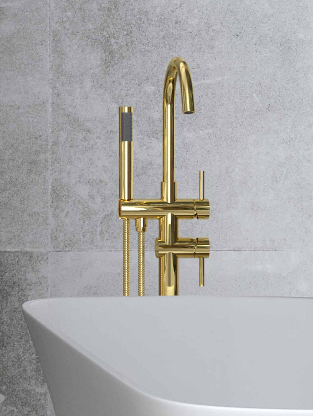 Besco Badmengkraan Illusion II met sprayfunctie, goud