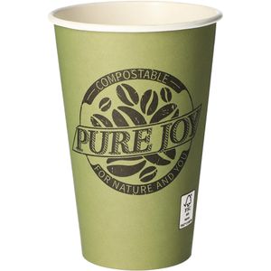 Papstar Trinkbecher 87868 Pure Joy, farbig, Pappe, Einweg, für Heißgetränke, 0,3 l, 50 Stück