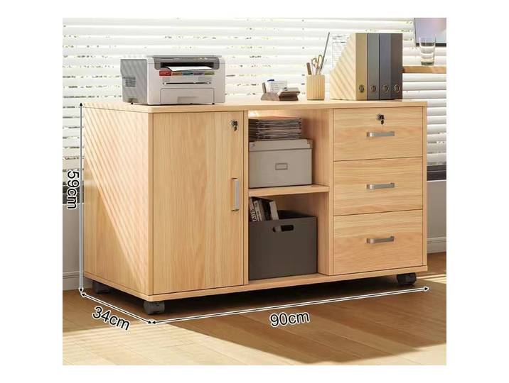 Armoire à dossiers amovible avec serrure, moderne, simple, grande capacité de rangement, multifonctionnelle, bureau, armoire basse