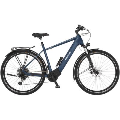 E-Bike FISCHER FAHRRAD "VIATOR 8.0I 711 55" Gr. 55, blau (sattblau, schwarz), Elektrofahrräder, 55cm, 28 Zoll (71,12cm), Pedelec, Elektrofahrrad für Damen u. Herren
