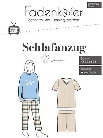 Fadenkäfer Schnitt "Schlafanzug" für Damen