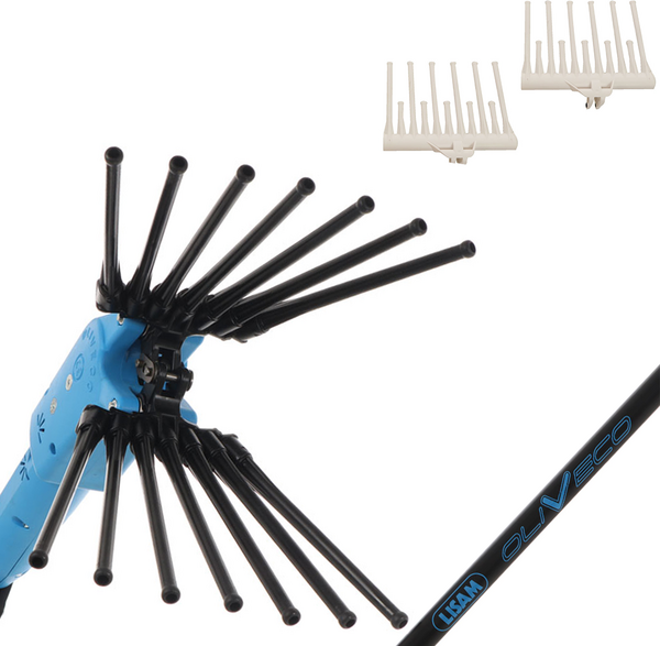 Elektrischer Akku-Olivenrüttler Lisam Oliveco - Nylonzinken  - 230-330 cm - Teleskopschaft