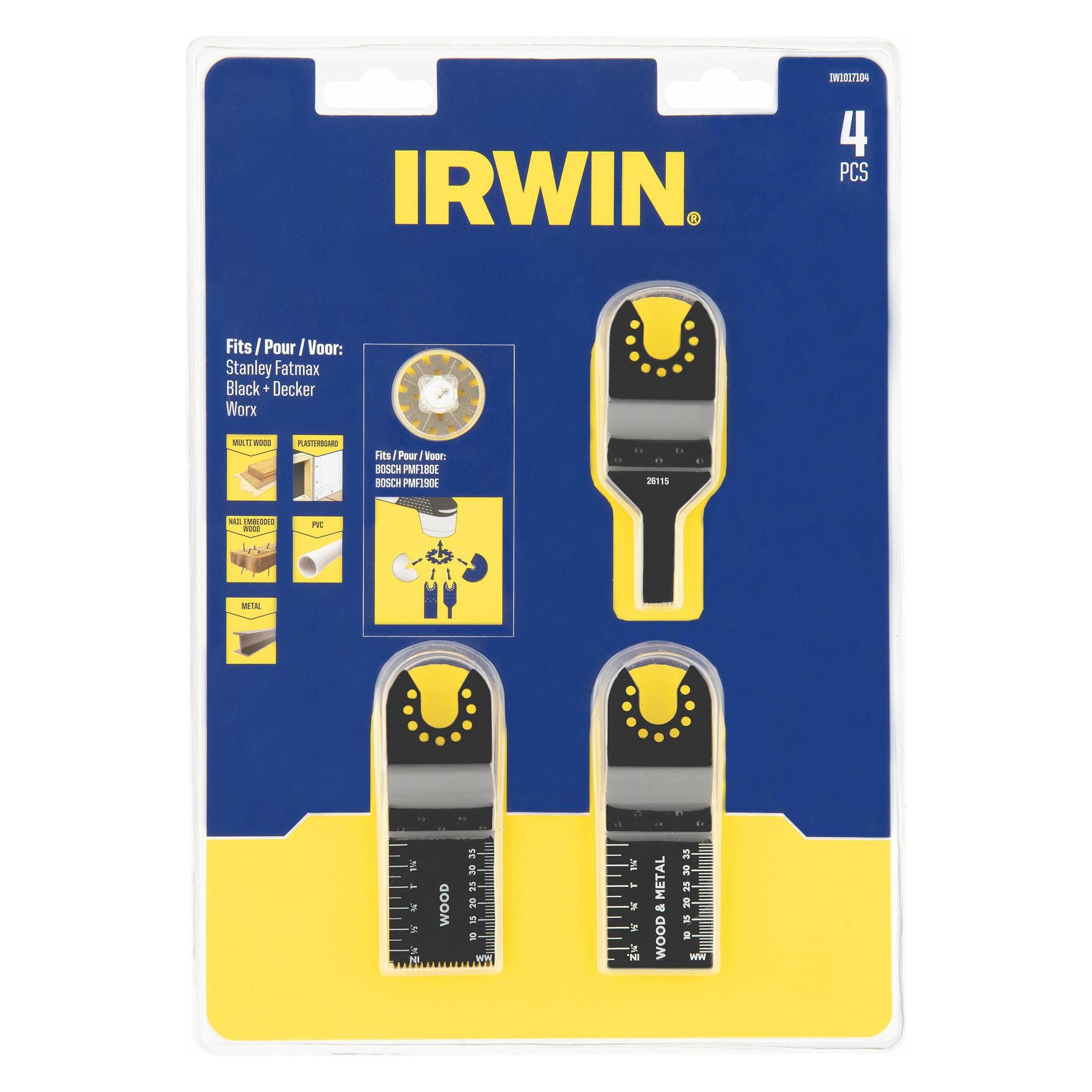 Irwin SÄGEBLATT FÜR MULTIFUNKTIONAL-OSZILLATIONSSCHLEIFER-Set. 3 Stk. zum Schneiden von Holz, Gipska (37262380)