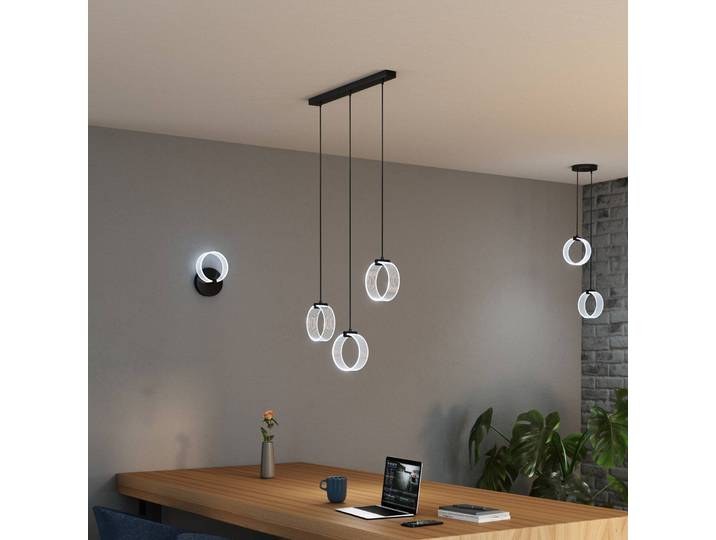 OSRAM Hängeleuchte Decor Circle, schwarz, für Wohn- / Esszimmer, Kunststoff, Modern