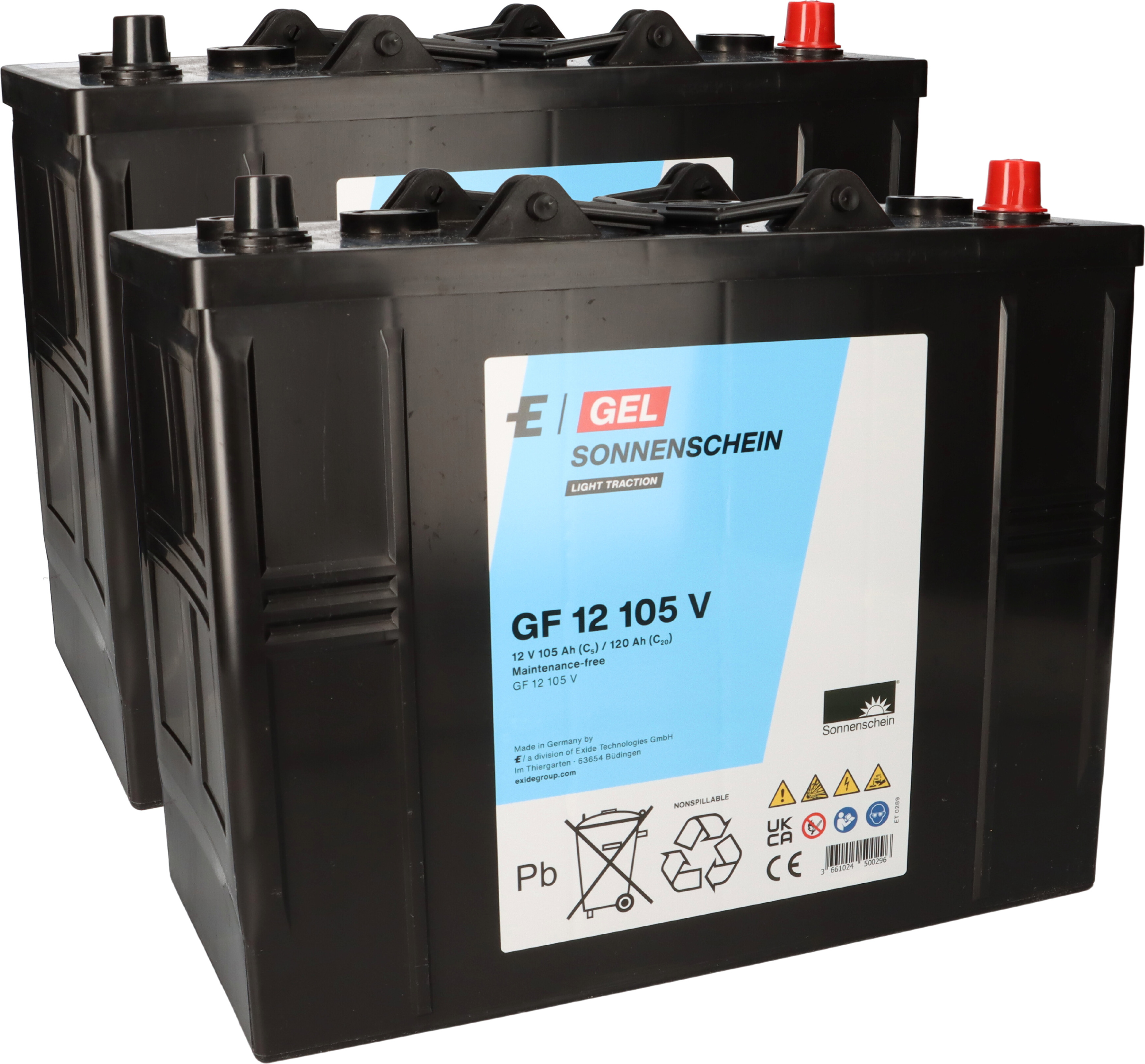 Akku-Satz 24V 105Ah passend für Hako Hakomatic Scrubmaster & Sweepmaster | GEL