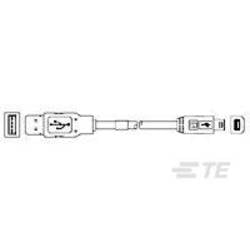 TE Connectivity USB-Kabel USB-A Stecker, USB-B Buchse 1.80 m 1487596-3