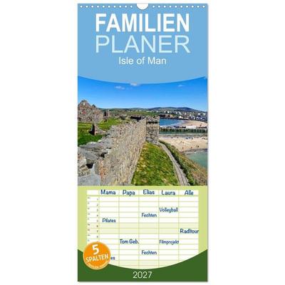 Familienplaner 2027 - Isle of Man mit 5 Spalten (Wandkalender, 21 x 45 cm) CALVENDO
