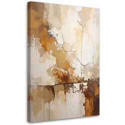 WANDBILD, Braun beige Abstrakt