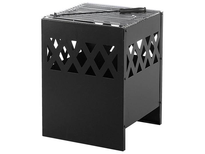 FEUERSTELLE Stah schwarz quadratisch Shiga