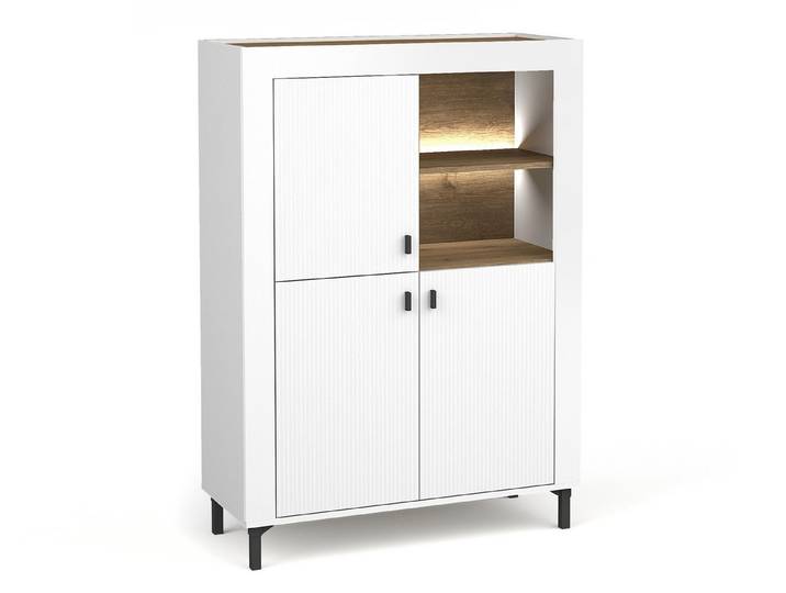 Beautysofa Hochkommode MONTA mit 3 Türen (Modernes Design, hochwertige Verarbeitung), viel Stauraum