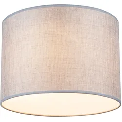 Decken Leuchte Schlaf Gäste Zimmer Textil Schirm Lampe Strahler grau Globo 24689D