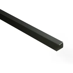 Kovalex® Seitenabschluss Alu, 28x27(42) mm, anthrazit, U-Profil für 26mm WPC-Dielen, nur für die Stirnseiten der Dielen geeignet