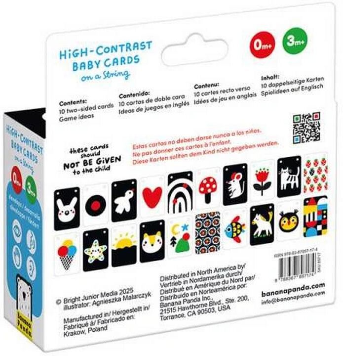 Lernspielzeug "Banana Panda Hochkontrast-Baby-Karten", Kinder, bunt (mehrfarbig), Lernspielzeug Lernspielzeug mehrfarbig Einheitsgröße