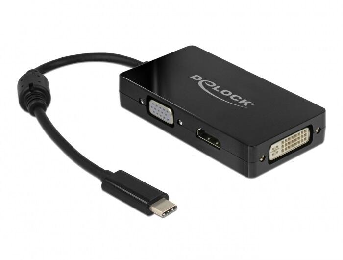 DeLOCK Adapter USB Type-C zu VGA / HDMI / DVI 63925