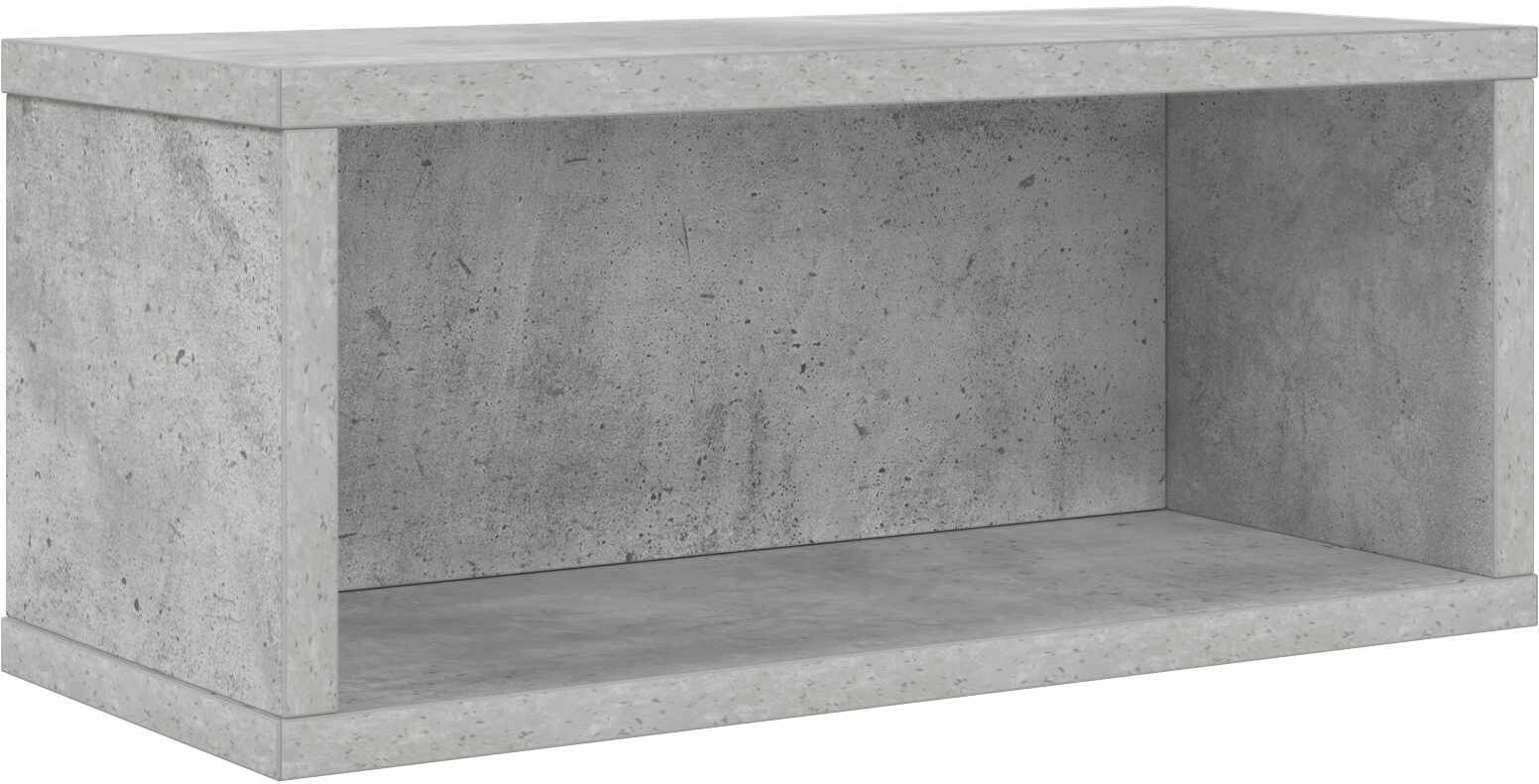 vidaXL Rack de rangement pour CD Gris béton 40 x 17 x 17 cm