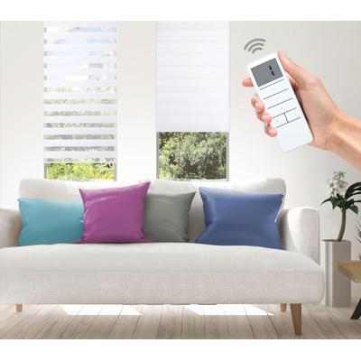 Elektrisches Rollo GOOD LIFE "Aline - SMART HOME" Gr. 4, weiß (weiß, weiß), B:40cm H:150cm, Kunststoff, Metall, Polyester, Rollos, mit Fernbedienung