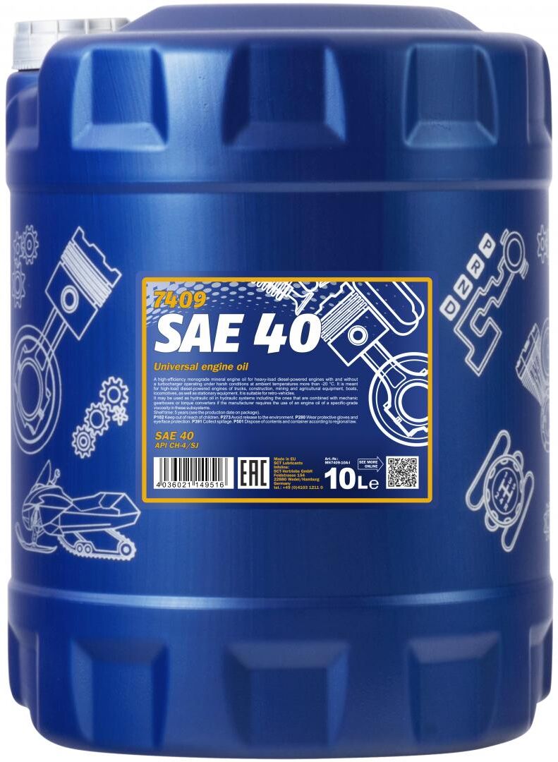 Sct - Mannol Motoröl Mannol Sae 40 [10l] Mn7409-10 10l